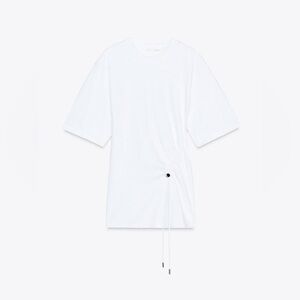 Zara ASYMMETRIC STOPPER T-SHIRT